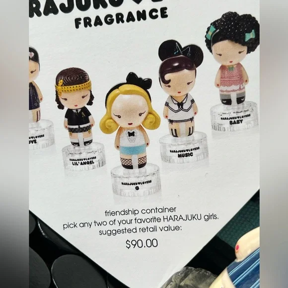 Harajuku Lovers Fragrance Drawstring Bad with Love Bottle Full